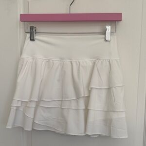 Offline by Aerie White Tiered Mini Skirt